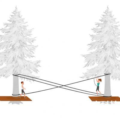 探险公园 攀爬障碍 查理·卓别林