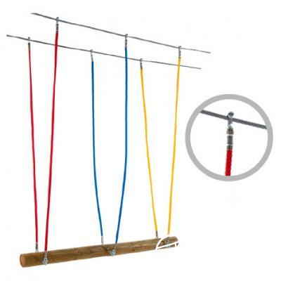 冒险公园 悬挂障碍 摇摆梁-彩虹