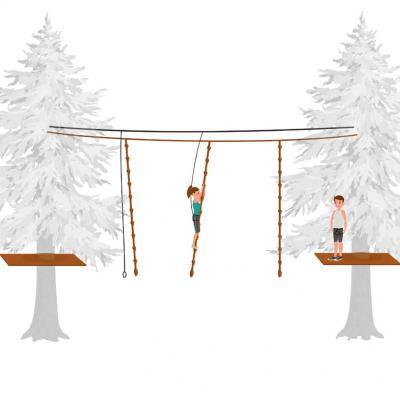 Hanging obstacle KNOT ROPE